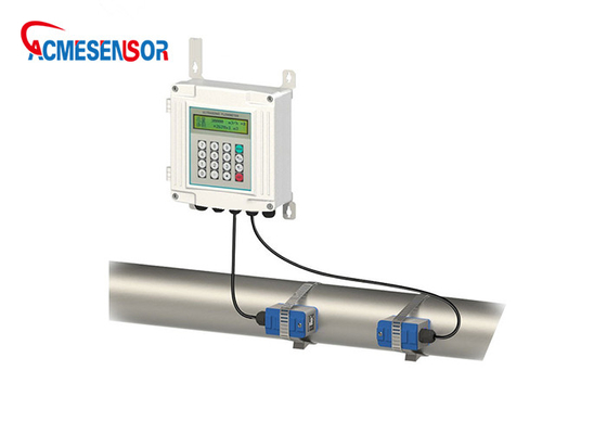 Duvara Monte Dijital Ultrasonik Akış Ölçer DN80-DN200 4-20mA Röle Alarmları Ultrasonik Derinlik Sensörü