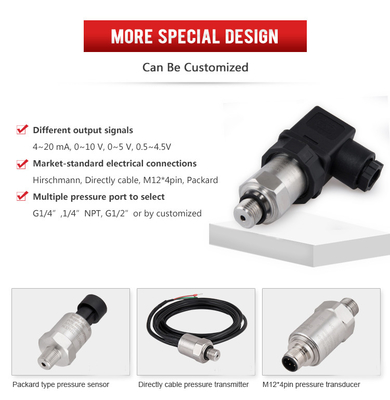 150Psi Endüstriyel Basınç Verici Sensör 4-20ma 12~36VDC