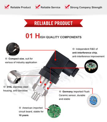150Psi Endüstriyel Basınç Verici Sensör 4-20ma 12~36VDC